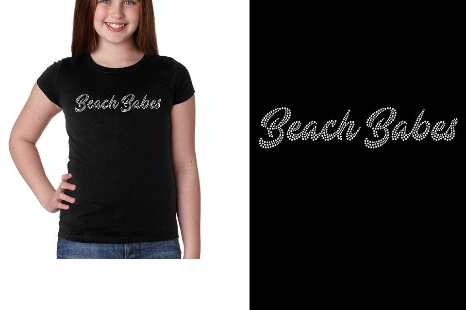 Rhinestones Southeast Elite Beach Babes 1-color stones Youth Girls' Princess T-Shirt