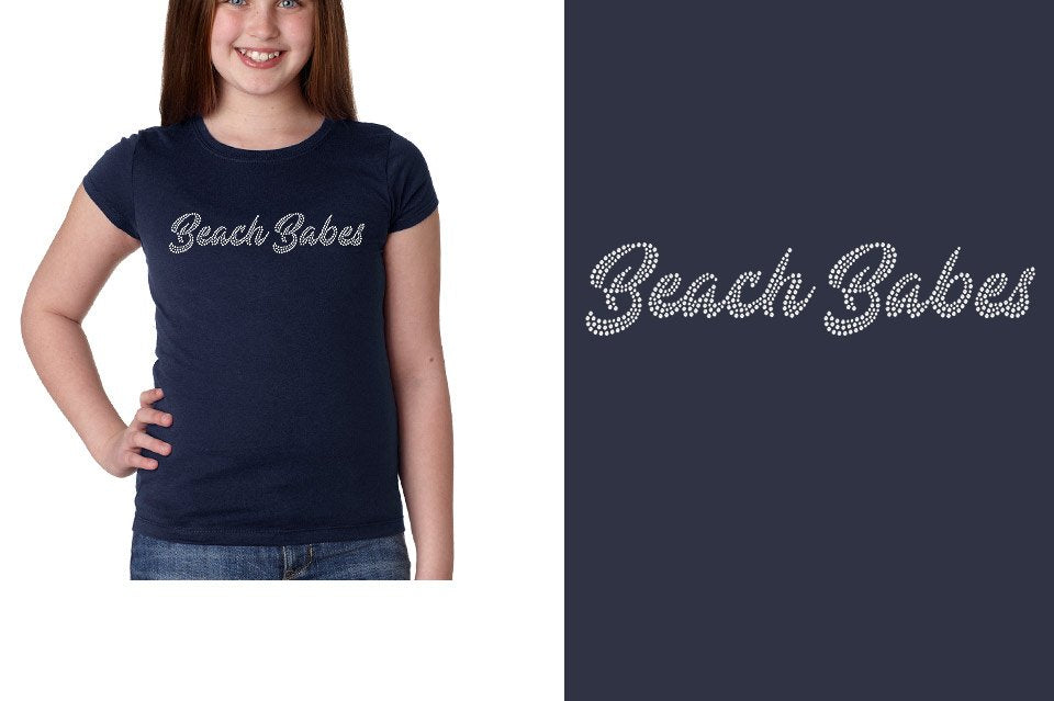 Rhinestones Southeast Elite Beach Babes 1-color stones Youth Girls' Princess T-Shirt