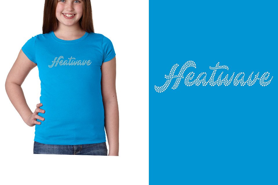 Rhinestones Southeast Elite Heatwave 1-color stones Youth Girls' Princess T-Shirt