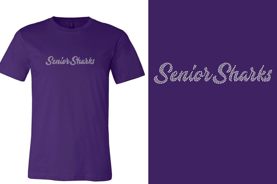 Rhinestones Southeast Elite Senior Sharks 1-color stones Unisex t-shirt