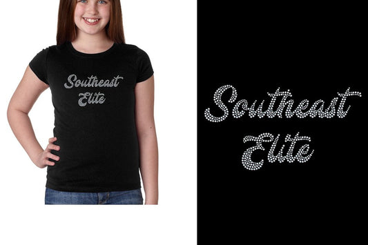 Rhinestones Southeast Elite 2-color stones Youth Girls' Princess T-Shirt