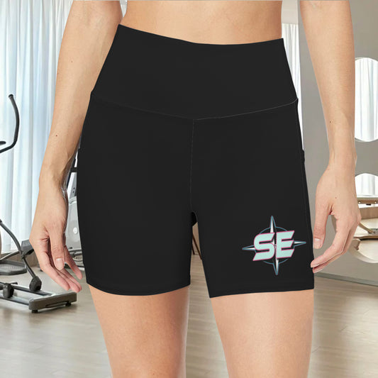High Waist Deep Pockets Yoga Shorts